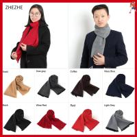 ZHEZHE Women Men Warm Business Long Shawl Cotton Scarf Autumn Winter Pure Color