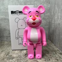 Bearbrick 400% Super Ma และ Pink Panthe Pinkadelic Pursuit Tabletop Ornament Doll