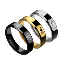 Acheerup Engrave Names Stainless Steel Couple Rings Customized Wedding Band 64mm Ring For Women Engagement Lovers Jewelry Gifts2023