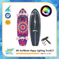 SPORTLAND เซิร์ฟสเก็ต SurfSkate Hippy Lighting TruckC7+T Tools 29"x9"