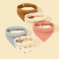 【CC】 5/Pcs Feeding Drool Bibs Cotton Accessories Newborn Color Soft Baby