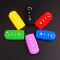 huawe BBQ FUKA Silicone Remote Key Case Holder Cover Bag Shell Fit For 3 Button Mazda 3 6 5 Smart Fob 3 Buttons