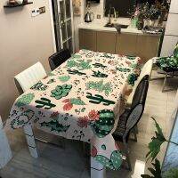 Rectangular Tablecloths Cactus Print Tablecloths Party Decoration Mantel Mesa Impermeable Wedding Decor Nappe De Table Nappe