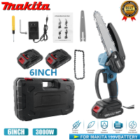 MAKITA 6 นิ้ว เลื่อยไฟฟ้าไร้สาย เลื่อยโซ่ไร้สาย เลื่อยไฟฟ้า เลื่อยตัดกิ่งไฟฟ้า เลื่อยโซ่ เลื่อยโซ่เลื่อยไฟฟ้า เลื่อยยนต์ตัดไม้ Cordless Chainsaw