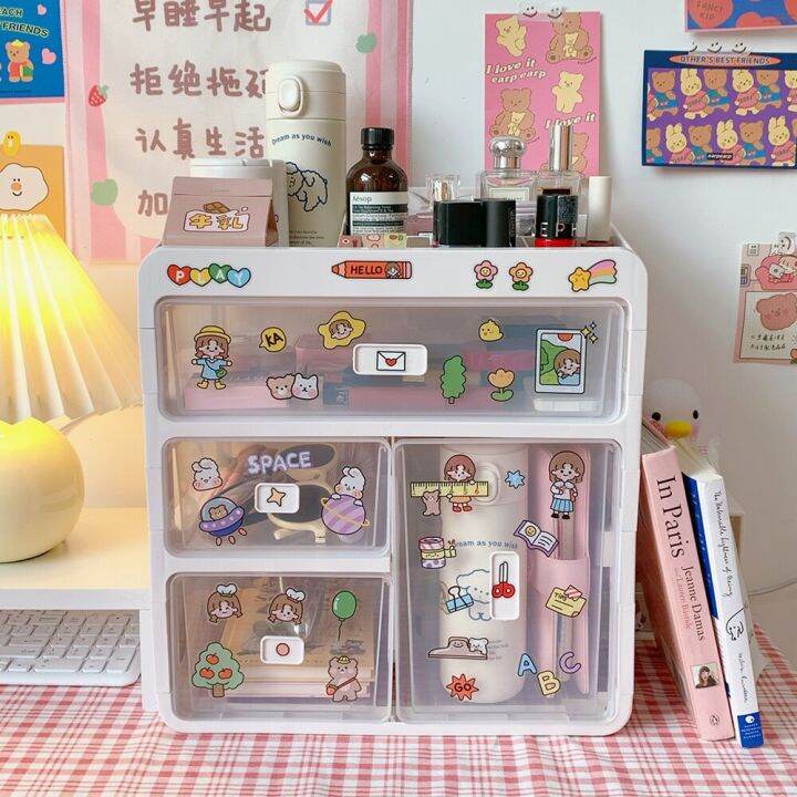 minkys-kawaii-large-capacity-transparent-drawer-type-desktop-organizer-desk-storage-box-pen-holder-school-office-stationery