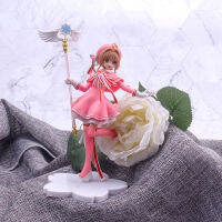 อะนิเมะสีชมพูชุดคอสเพลย์card Captor SAKURA Action Figures ของเล่นสาวหุ่นจำลองทำจากพีวีซีชุดเค้กเครืองประดับของขวัญวันเกิดสำหรับเด็ก