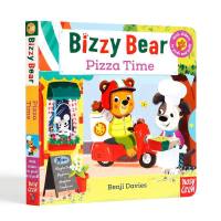 Bizzy Bear Busy Time Pizzy เวลาการตรัสรู้เด็กเกมกลไกการทำงานหนังสือของเล่นกระดาษดึงหนังสือนิทานกิจกรรมสำหรับเด็กและพ่อแม่3-5ปี