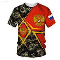 2023 NEW Summer New Mens T-shirt Flag of Russia Printed T-shirt Short Sleeve Loose Fashion 3d Printed T-shirt brand new T-shirt