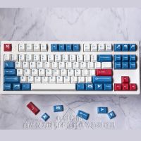 【Keycap Only】Gmk กุญแจฉลามสีน้ำเงิน141คีย์,พวงกุญแจเชอร์รี่โปรไฟล์ PBT การระเหิดสำหรับสวิตช์ MX เชอร์รี่ปรับแต่งคีย์บอร์ดแบบกลไก DIY RK CIY VGN IKBC