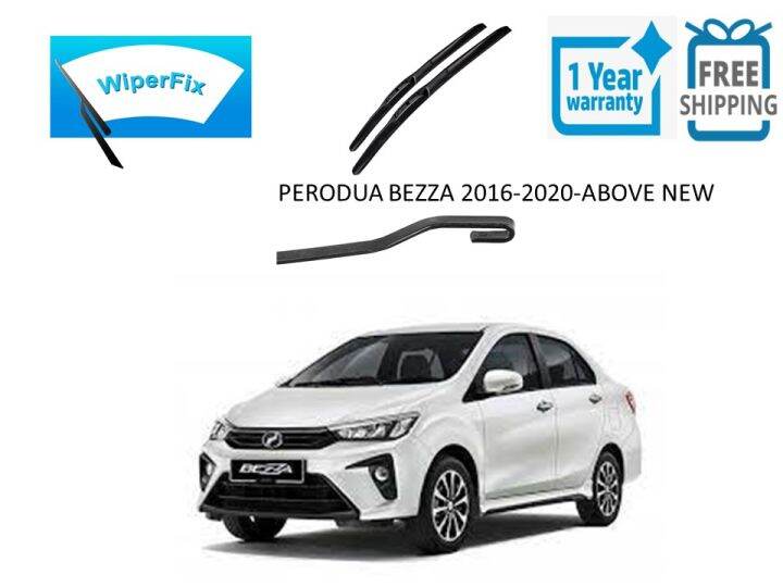 [WiperFix] Perodua Bezza 2016 2022 New, Wiperfix Silicone Wiper, Hybrid Design Lazada