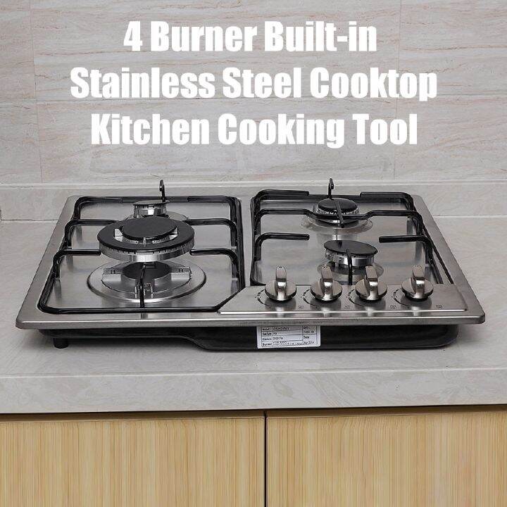 4 burner built in gas stove