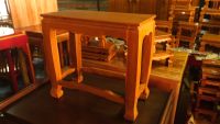 ฐานพระไม้สักทอง หน้า9นิ้ว ขาสูง ขาสิงห์ต่ำ โต๊ะ โต๊ะยอด หลากหลายขนาด ไม้สักทอง ฐานวางพระ โต๊ะเดี่ยวบูชา ตั่งวางพระ