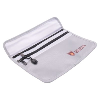 Fireproof Document Bag,Waterproof and Fireproof Money Bag with Zipper,Fireproof Safe Storage Pouch for Passport Ect.