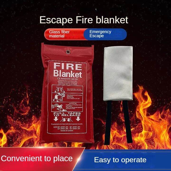 Home Fire Blanket Escape Insulation Fabric Fiberglass Fire Emergency Fire Blanket Lazada