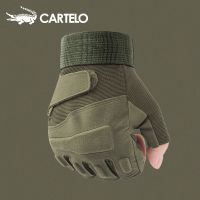 Cartelo crocodile half finger tactical gloves mens summer outdoor cycling sports training gloves fitness fingerless non-slip