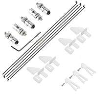 ☾✗ RC Airplane Control Horns 20x11mm 1.2x21mm Clevis Pushrod Connector Linkage Stopper 1.3mm 1.2x180mm Steel Z Style Pushrods Parts