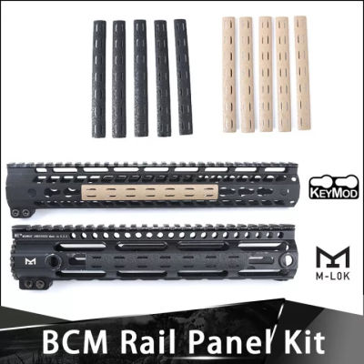 5ชิ้น/ล็อต Tactical 14*1.6ซม. BCM MLOK Keymod Rail Cover Kit Air Soft Handguard Polymer Rail Panel