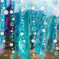 Under The Sea Party Decorations Colorful Bubble Garlands Ocean Themed Party Circle Hanging Banner Mermaid Birthday Party favor Banners Streamers Confe