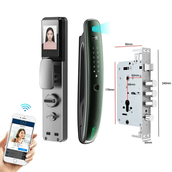 Take Video Remote Control Lock Fingerprint Scanner Door Lock APP Access