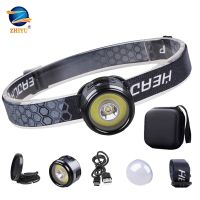 ♔ 2022 New LED XPE COB Mini Multifunction HeadLamp Rechargeable Hat Clip Light Torch With Strong Magnet Camping Fishing Headlight