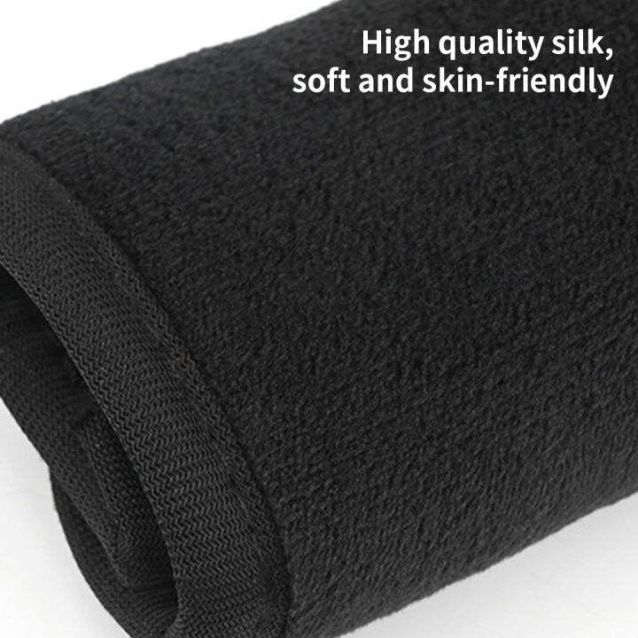 2pcs-comfortable-for-adults-washable-multi-purpose-accessories-suv-truck-camera-bag-removable-breathable-soft-plush-safety-shoulder-protection-black-car-seat-belt-pad