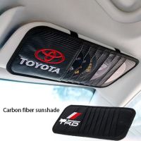 NEW Toyota TRD Car Carbon Fiber Sun Visor Disc Holder Organizer Storage Bag Car Accessories Vacc Auto ting