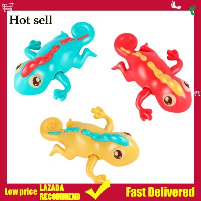 3 Pcs Baby Bath Toys Lovely Lizard Water Floating Wind-up Toys Swimming Pool Interactive Toys for Boys Girls