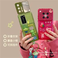 เคสการ์ตูนนูน มีกระจก ตั้งได้ สำหรับ Oppo A53 reno5 Reno6 Reno7 Reno7Z Reno8Z A15 A15S A31 A3S A5S A7 F9 A12 A96 5G สำหรับ Vivo Y12 Y15 Y17 Y20 Y20S Y20I Y12A Y12Sการ์ตูนนูน