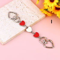 YANAO Bag Extension Chain Crossbody Purse Heart-shaped Chain Strap Handbag Hanging Buckle DIY Chain Charm Shoulder Bag Accessories