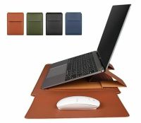 [Kuaile home furnishing]กระเป๋าแล็ปท็อปหนัง PU 2 In 1 Stand Bracket สำหรับ MacBook 13 Quot; 14 Quot; Air Pro Xiaomi Notebook Case