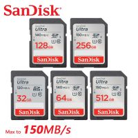 Sandisk Ultra การ์ด SDHC/เอสดีเอกซ์ซีเอสดี Class10 32GB 64GB 128GB UHS-I C10 256GB เมกะไบต์/วินาที120แฟลชการ์ดความจำสำหรับกล้อง HD เต็มรูปแบบ