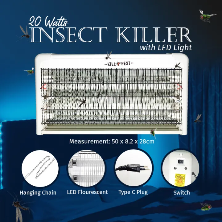 Aluminum Electric UV Light Kill Pest Mosquito Insect Fly Killer Lazada PH