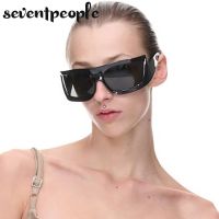 【LZ】✇  Cyberpunk Sunglasses Men 2023 Luxury Brand Designer Fashion Y2K Sun Glasses For Women Oversized Punk Sunglass Cycling Goggles