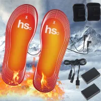 Winter Warm Insole Carbon Fiber Heating Rechargeable 3.7 Lithium Battery 4.5V Battery Box USB Heating Cord Foot Warming Insole Shoes Accessories