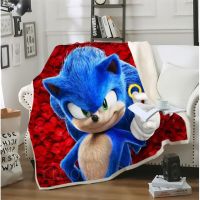 2023 in stock  Sonic The Hedgehog Fashion Bedroom Office Blanket Double Blanket，Contact the seller to customize the pattern for free