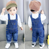 IENENS Baby Overalls Toddler Jeans Pants 0-3 Years Boy Dungarees Infant Bottoms Girl Clothes Spring Autumn Solid Color Jumpsuit