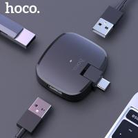 【Be worth】 The Auto Zone HOCO Type C HUB 3พอร์ต USB Splitter Converter OTG Adapter Cable สำหรับ Macbook Pro iMac PC แล็ปท็อปโน้ตบุ๊คอุปกรณ์เสริม