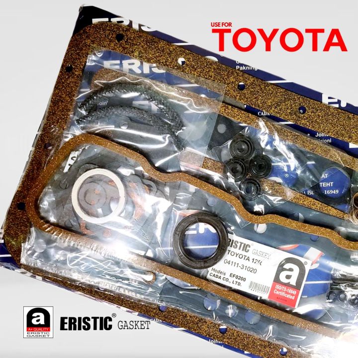 ปะเก็นชุดใหญ่-toyota-12r-rn20-rn25-rn30-rn-04111-31020-ef200-โตโยต้า-12-อาร์-ของไต้หวัน-eristic-gasket-แท้-100-อะไหล่-ปะเก็น-ราคาส่ง-ราคาถูก