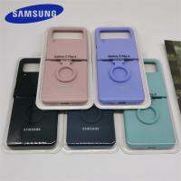 สำหรับ Samsung Galaxy Z Flip 4 3เคสของเหลวสัมผัสนุ่มเนียนฝาครอบป้องกันหลังซิลิโคนพร้อมแหวนใส่นิ้ว