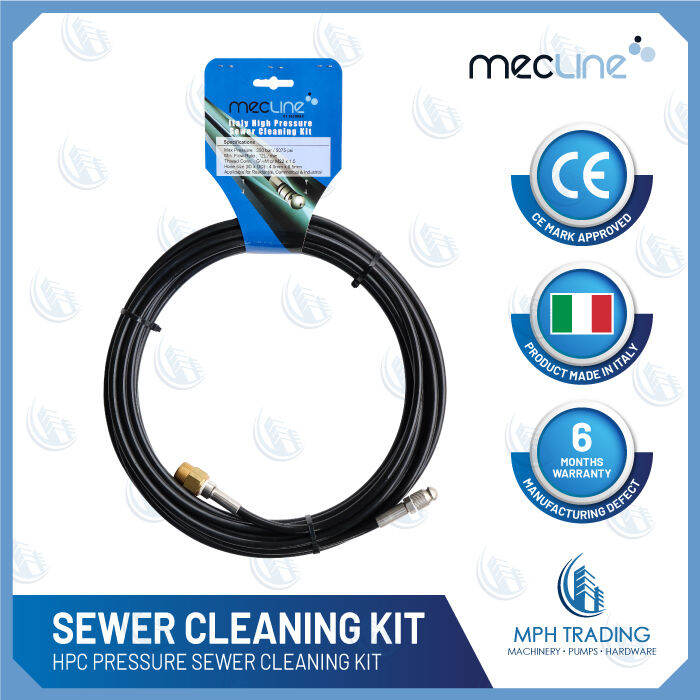 Mecline by High Pressure Sewer Cleaning Kit 3 or 3+1 Hole