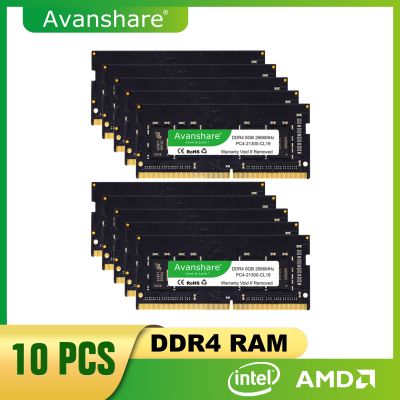 Avanshare 10pcs Lot 8gb 4gb DDR4 2666Mhz 2400mhz SO-DIMM Memory Ram Memoria 1.2V For Laptop Notebook Computer