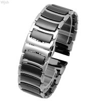 ❧ 20mm 22mm Watchband Ceramic strap between stainless steel watch band strap for Huawei Smart Watch GT2/watch 2pro/Samsung watch