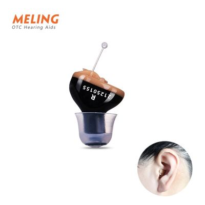 ZZOOI Meling Q10 Hearing Aid Mini Elderly Mini Invisible Hearing Aid 10A Battery Device Left Right Ear Blue Hearing Amplifier Dropship