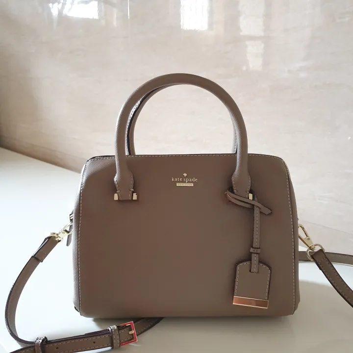 Kate Spade Cameron Street Lane Plain Leather Small Satchel / Duffle Bag -  Mocha | Lazada PH