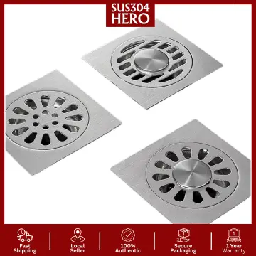 SYK PVC Plastic Bathroom Floor Trap Cover White 6 Inch Floor Drain