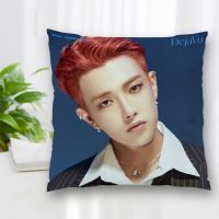（ALL IN STOCK XZX）Customer Service Decoration Pillow Case Hongjoong Ateez Square Zipper Best Pillow Gift 20X20cm 35X35cm 40x40cm   (Double sided printing with free customization of patterns)