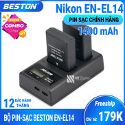 Bộ 2 Pin + 1 Sạc đôi Beston Nikon EN