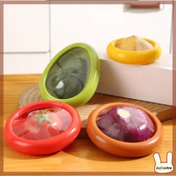 4 PCS Fruit Vegetable Shaped Savers Avocado Onion Tomato And Lemon