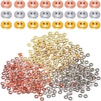 2100Pcs 6Mm CCB Charm Spacer Beads Wheel Bead Flat Round Loose Beads for DIY Jewelry Making Supplies Accessories