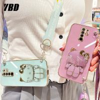 เคสโทรศัพท์กระจกแต่งหน้า YBD สำหรับ Redmi Note 8 Pro Redmi 9 Prime Xiaomi POCO M2เชือกยาวขายึด Hello Kitty สำหรับการใช้ Srossbody